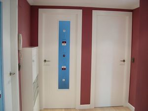 Puerta Lisa Modelo C2-1 Vidrio Fuxin